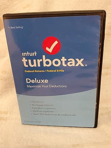 Amazon Com Turbotax Deluxe Federal Tax Software Cd Pc Mac
