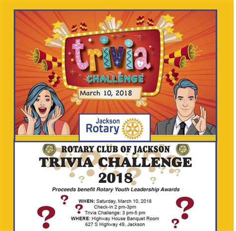 Trivia Challenge 2018 Rotary Club Of Jackson
