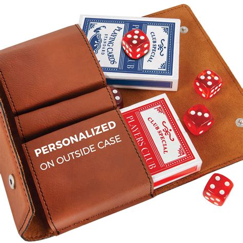 Personalized Deck Of Cards Holder Custom Faux Leather Playing Card