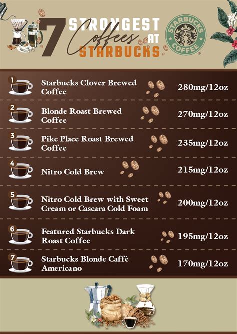 List Of 7 Strongest Coffee At Starbucks Explained And Ranked Kitu Cafe