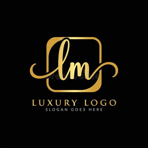 Initial Lm Letter Logo Design Vector Template Luxury Letter Lm Logo