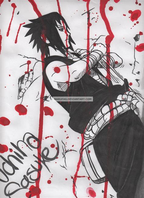 Bloody Sasuke By Narufag On Deviantart