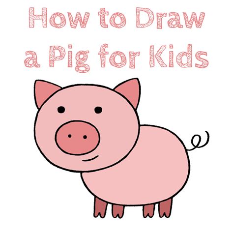 How To Draw A Pig For Kids How To Draw Easy