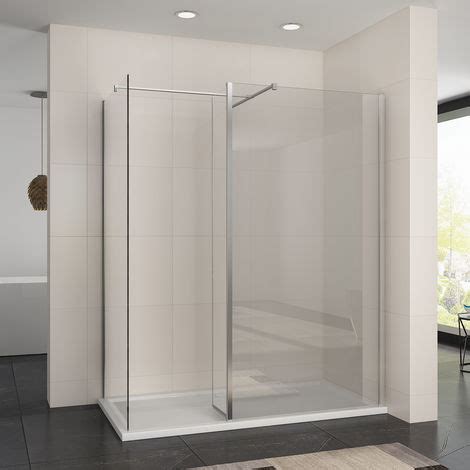Elegant X Mm Walk In Wetroom Shower Enclosure Panel With Stone