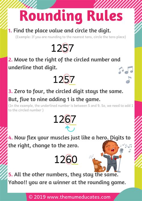 Rounding Numbers To The Underlined Digit Worksheet