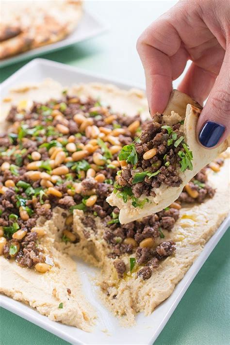 · mujadara is a middle eastern lentils and rice recipe made w caramelized onions. Hummus with Ground Lamb and Toasted Pine Nuts | Recipe ...