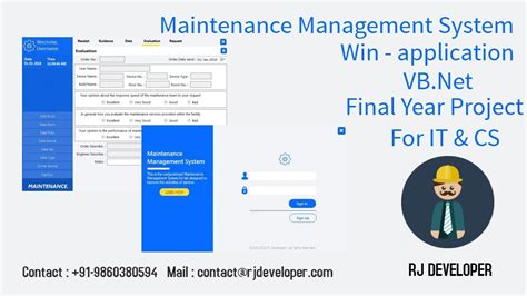 Maintenance Management System Final Year Project Vbnet Youtube