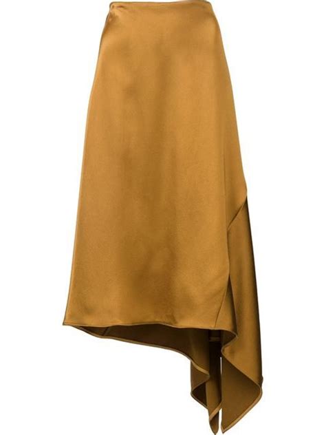 Shop Marni Satin Effect Asymmetric Skirt In Tender From The World S