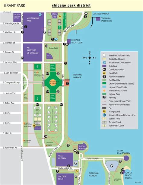 Grant Park Chicago Map Super Sports Cars