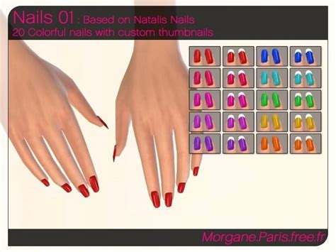 Nails The Sims 4 By Morganeparis Nails 1 Love 4 Cc Finds In
