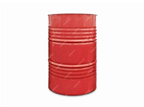 Premium Photo Red Iron Barrel Is Isolated On White Background
