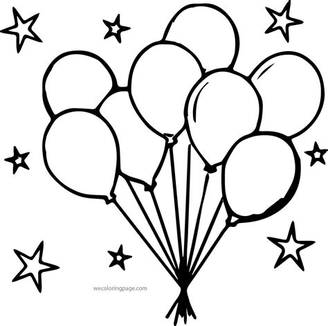 Birthday Balloon Coloring Pages Coloring Pages For Kids