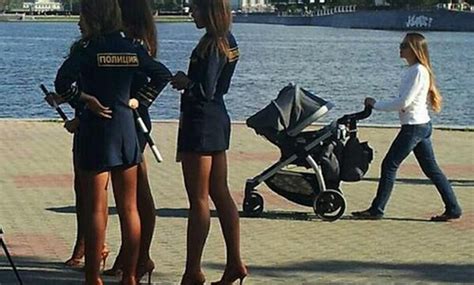 female police in russia no longer allowed to wear short skirts because they look too sexy