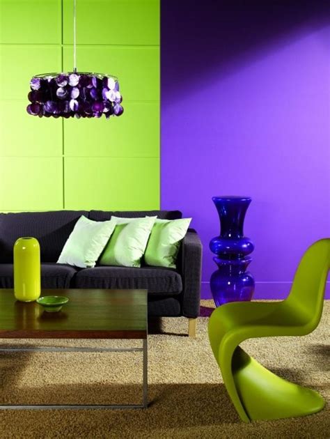 Awesome Living Room Green And Purple Interior Color Ideas38 Homishome