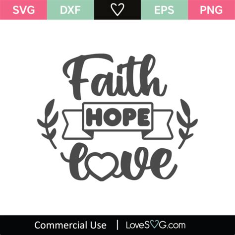 Faith Hope Love Svg Cut File