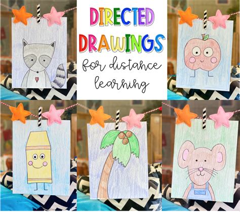 Directed Drawings for Distance Learning - First Grade Blue Skies