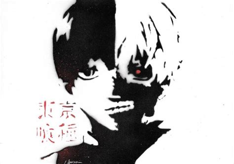 Tokyo Ghoul Manga Spray Paint Art A4