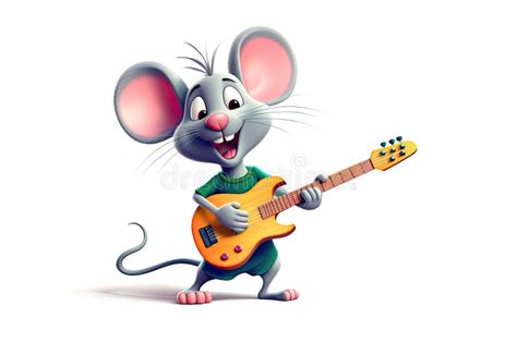 Cartoon Mouse Singing Playing Guitar Stock Illustrations 13 Cartoon