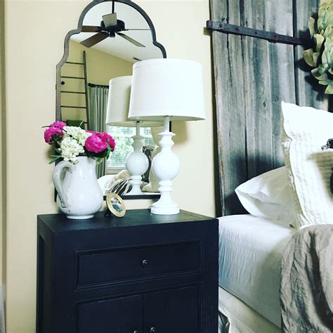 Master Bedroom Side Table From Pottery Barn And Mirror From Gabby