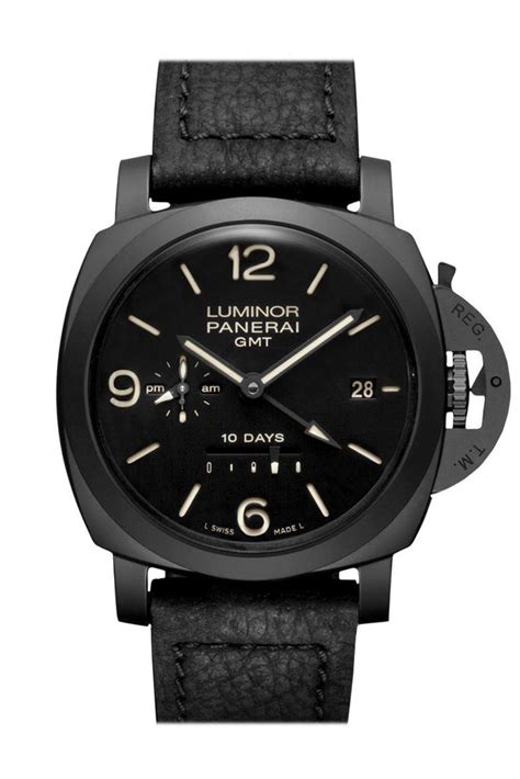 Panerai Pam00335 Luminor 1950 10 Days Automatic Gmt Ceramica 44mm Black