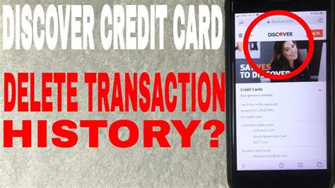We offer creditcard applications for everyone. Can You Delete Discover Credit Card Transaction History ...