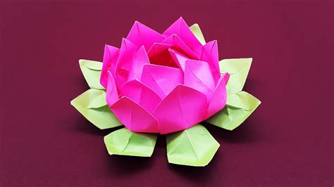 Diy Paper Flower Tutorial Step By Step Beautiful Origami Lotus Flower