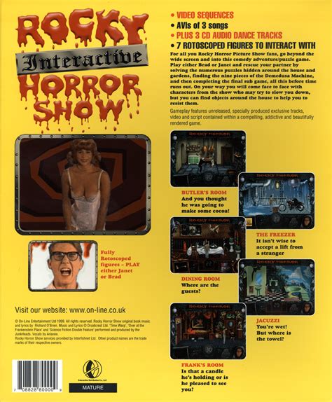 Rockymusic Rocky Interactive Horror Show Cd Rom Back Cover Image