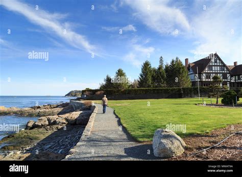 The Shore Path Park Along The Waterfront Bar Harbor Mt Desert Island