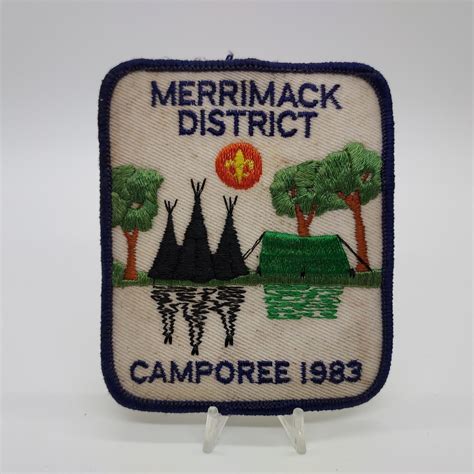 Vintage BSA 1983 Merrimack District Camporee Teepee Tent Lake 3.5"x3