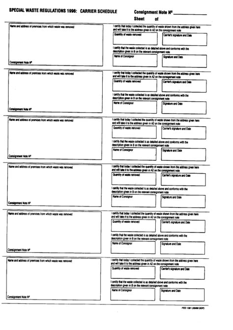 Hazardous waste management regulations update status. The Special Waste Regulations 1996