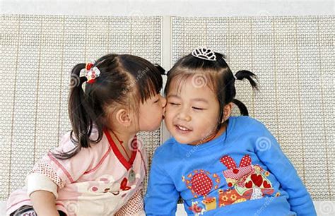 Cute Asian Girls Kiss Stock Image Image Of Clean Asia 10632375