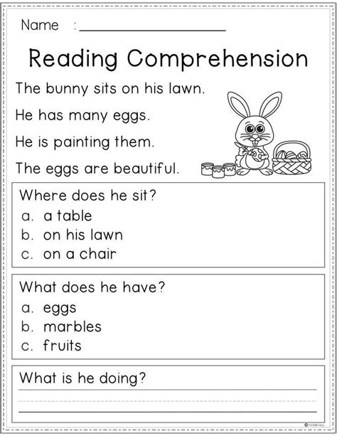 Spring Reading Comprehension Worksheets