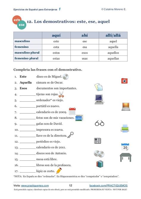 Ejercicios Espanol 1 Ejercicios De Español Ejercicios Para Aprender