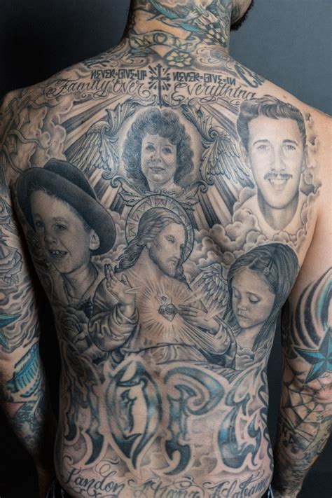 Examples of these catholic travis barker tattoos include a portrait of jesus above his left biceps and the sacred heart. Travis Barker Talks Tattoos and Pain | GQ