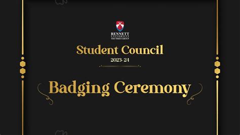 Bennett Universitys Student Council 2023 24 Badging Ceremony Youtube