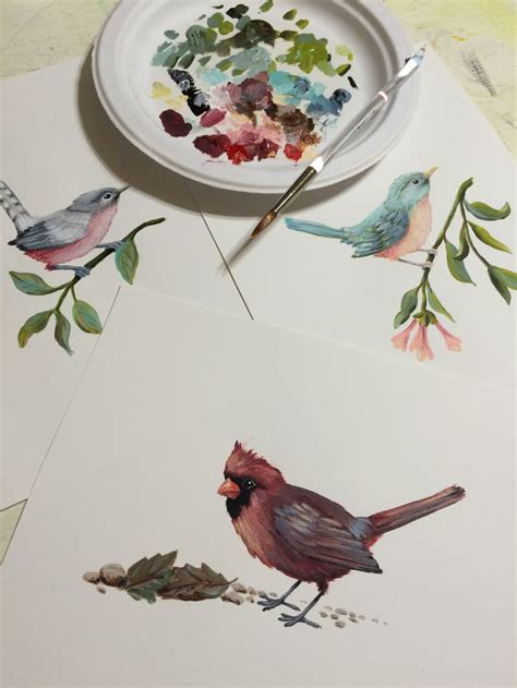 Spring Bird Paintings By Laura Kirste Campbell Birds Painting Bird