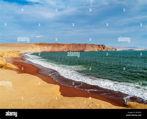 Red Beach Paracas National Reserve Ica Region Peru Stock Photo Alamy