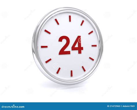 24 Hour Clock Stock Photo Image Of Background Isolated 21472968