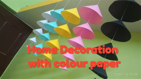 Home Decor With Colour Paper Diy How To Make Youtube