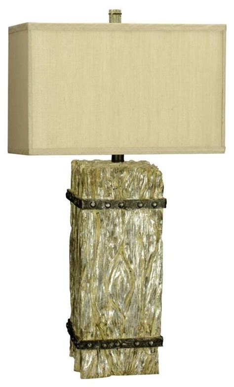 150w 3 Way Ennis Resin Table Lamp Rustic Table Lamps By Buildcom