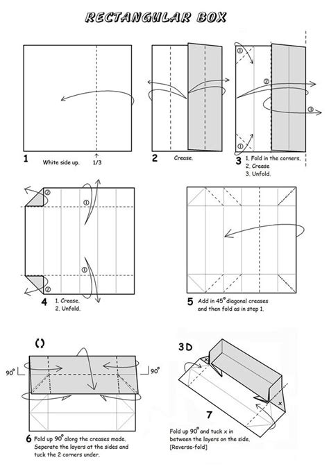 Francis Ows Origami Diagrams Rectangular Box Origami Diagrams