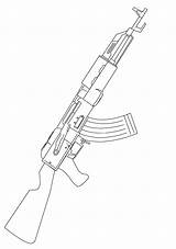 Coloring Ak 47 Gun Rifle Assault Drawing Machine Printable Pistol Weapons Guns Ak47 Tattoo Mp40 Drawings Dibujar Sheet Karabin Getdrawings sketch template