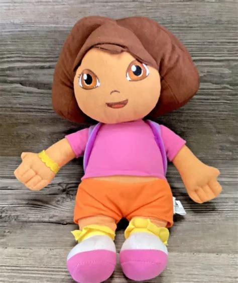Vtg Nanco 2002 Nickelodeon Dora The Explorer Plush Doll W Backpack 40cm