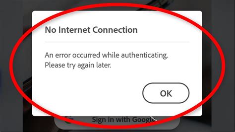 Fix Adobe Scan No Internet Connection An Error Occurred While Authenticating Error Android