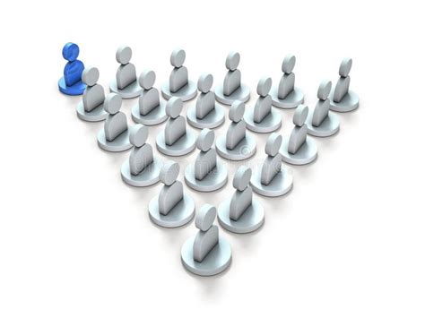 An Abstract Image Representing A Leader Leading The Crowd Stock