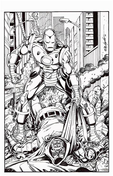 Marvel Comics Of The 1980s Iron Man Vs Doctor Doom By Bob Layon