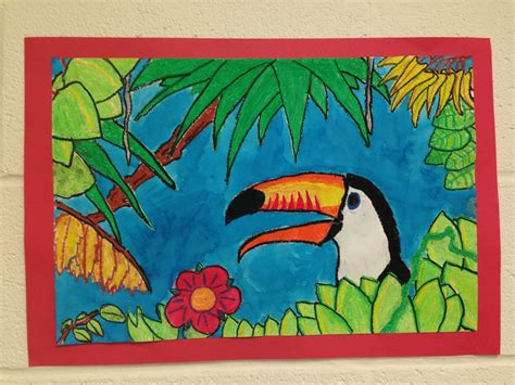 Henri Rousseau Toucan Resist Elementary Art Projects Jungle Art
