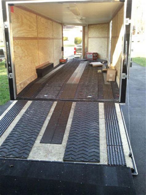 Enclosed trailer floor coating these pictures of this page are about:enclosed trailer rubber flooring. Trailer mats - custom cut