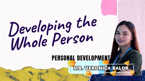 Developing The Whole Person Personal Development Youtube