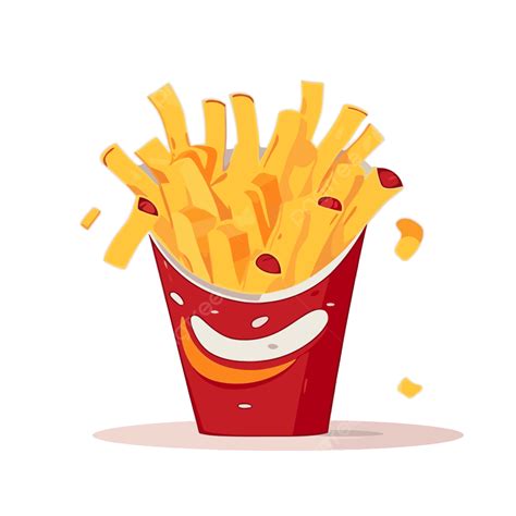 Papas Fritas Clipart Menú De Concepto De Comida Rápida Con Papas Fritas